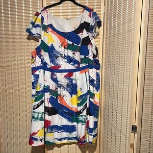 Rainbow Brushstroke Dress ModCloth